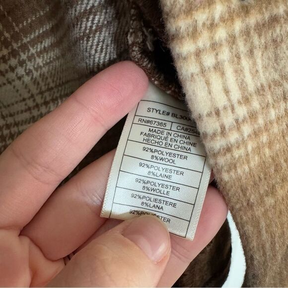 Steve Madden Fringe With Benefits Jacket / Shacket / Button Up Coat Brown sz XL - Picture 8 of 9